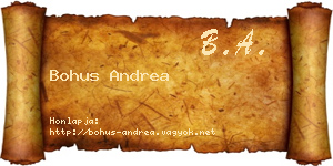 Bohus Andrea névjegykártya